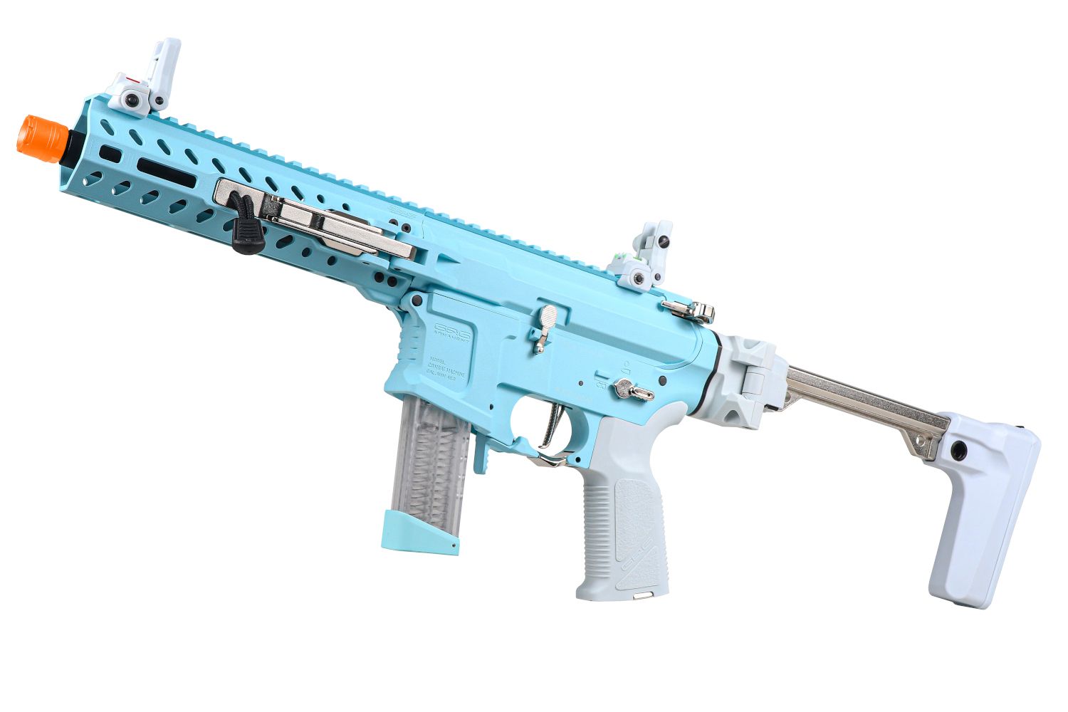 G&G FAR 9 Rapid Folding PCC Airsoft AEG Rifle Macaron Blue - ssairsoft.com