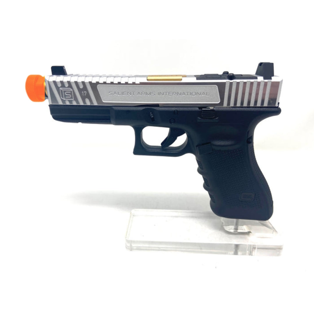SS Airsoft Custom Glock 17 Salient Arms (Silver & Gold) - ssairsoft.com