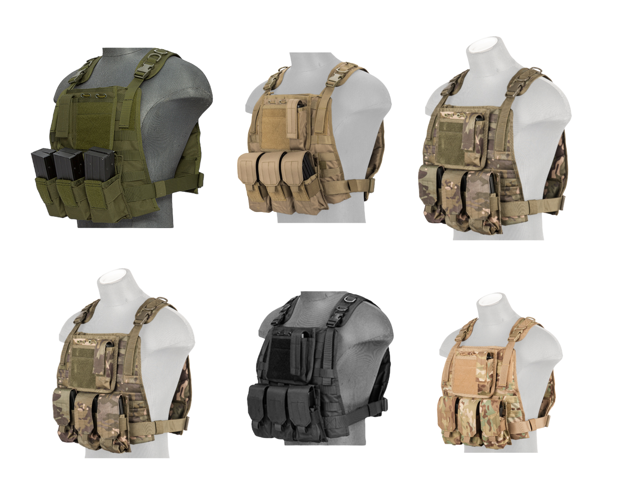 Airsoft Tactical Vests, Chest Rigs & Plate Carriers