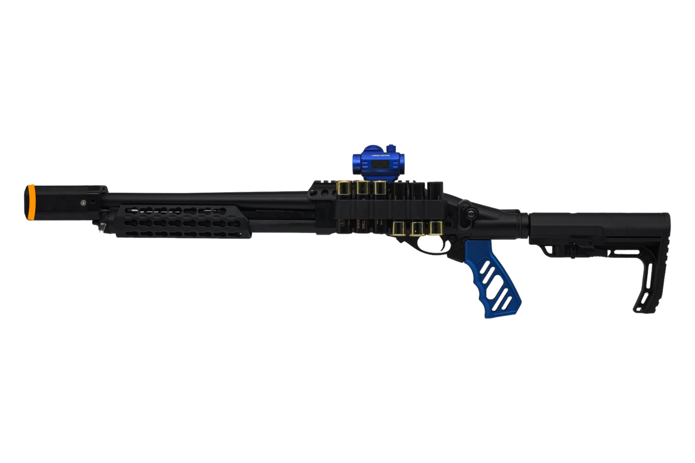 SS Airsoft Custom Shotgun Scattergun - Blue Saber - ssairsoft.com
