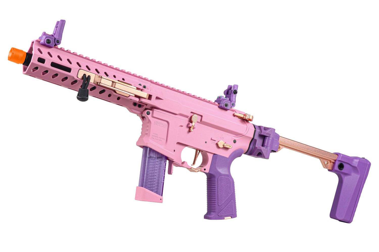 G&G FAR 9 Rapid Folding PCC Airsoft AEG Rifle - Pink - ssairsoft.com