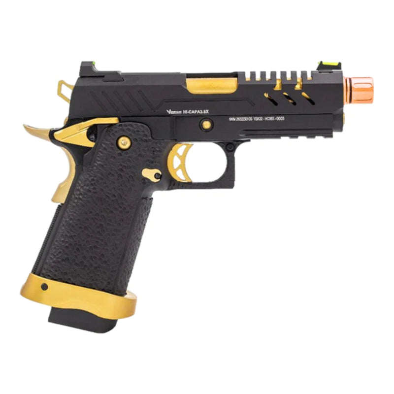 Vorsk 3.8 Hi Capa Pro Gas Blowback Pistol (Gold Match) - ssairsoft.com