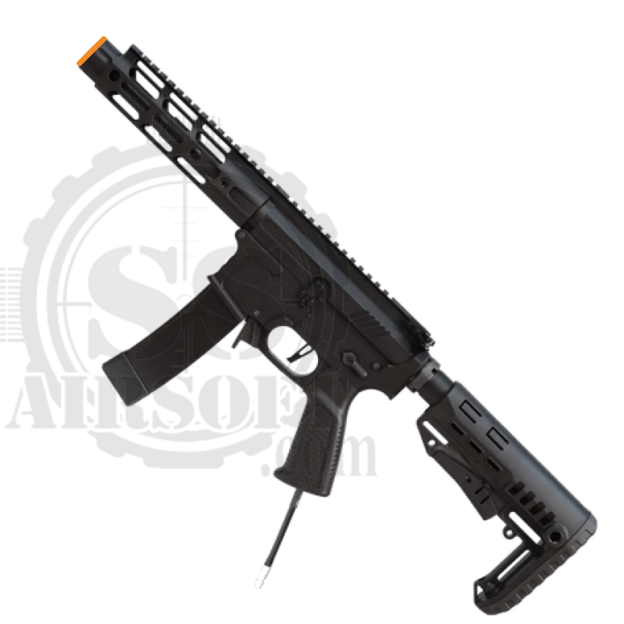 MTW PKG 9MM w/ INFERNO Engine and Tactical Stock, 7" Barrel, 7" Rail - ssairsoft.com