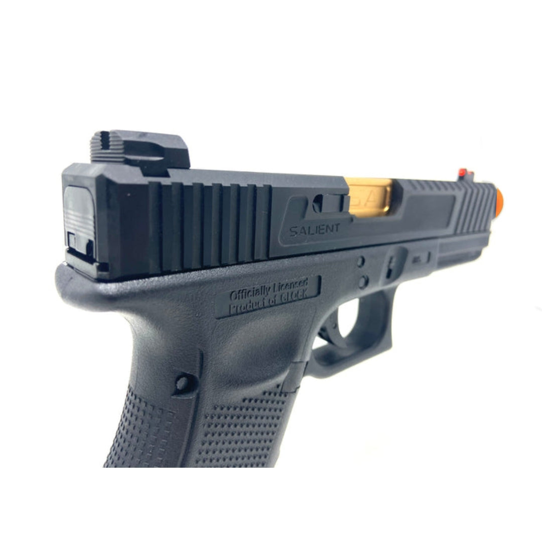 SS Airsoft Custom Glock 17 Salient Arms (Black & Gold) - ssairsoft.com