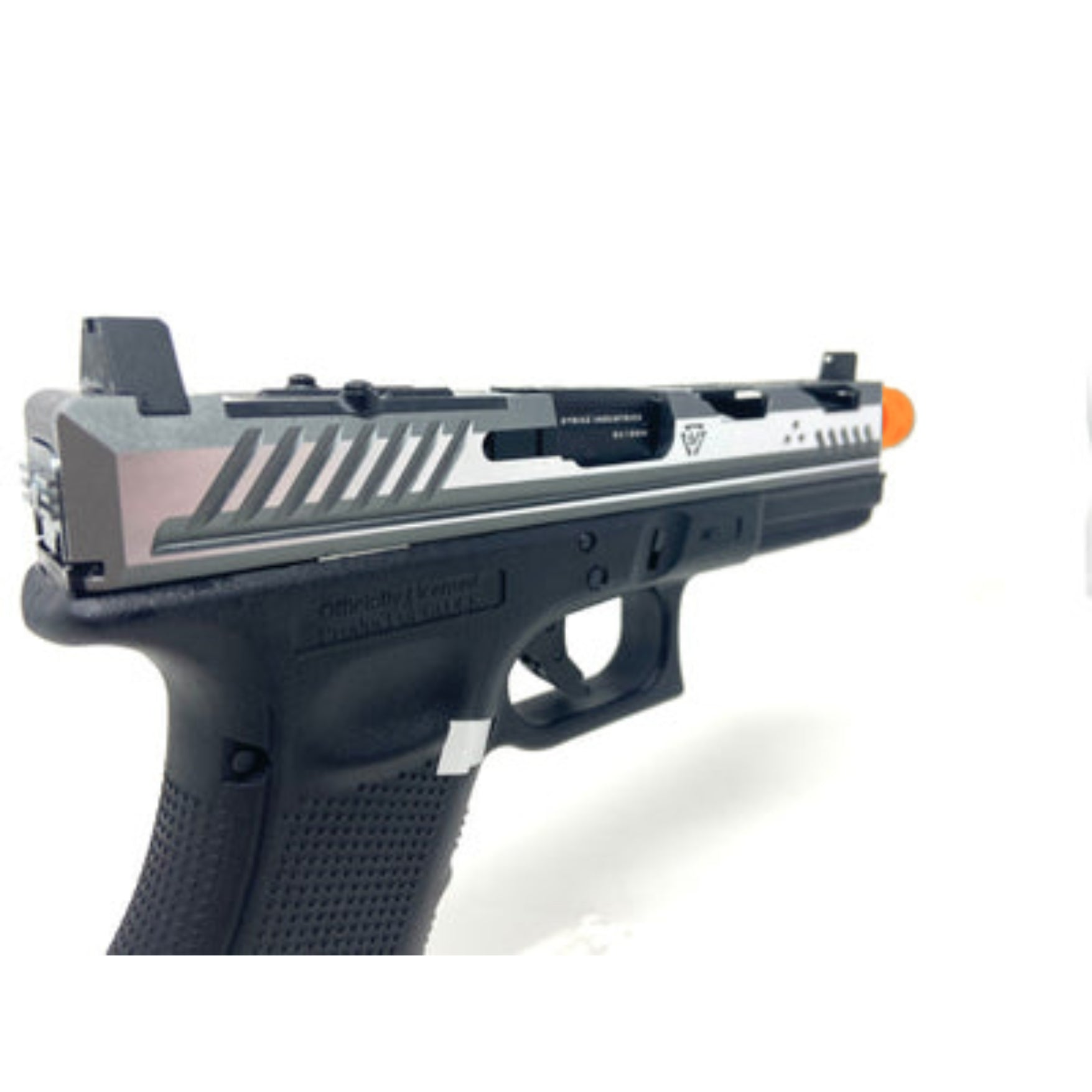 SS Airsoft Custom Glock 17 Strike Industries (Gray & Silver) - ssairsoft.com