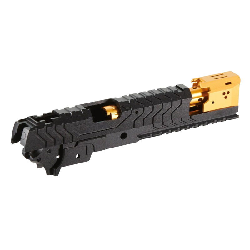 Atlas Custom Works CNC Aluminum Matrix Kit for Marui Hi-Capa GBB Airsoft Pistols - (Black/Gold)