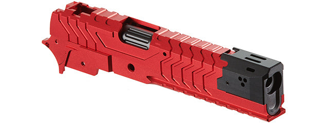 Atlas Custom Works CNC Aluminum Matrix Kit for Marui Hi-Capa GBB Airsoft Pistols - (Red/Black)