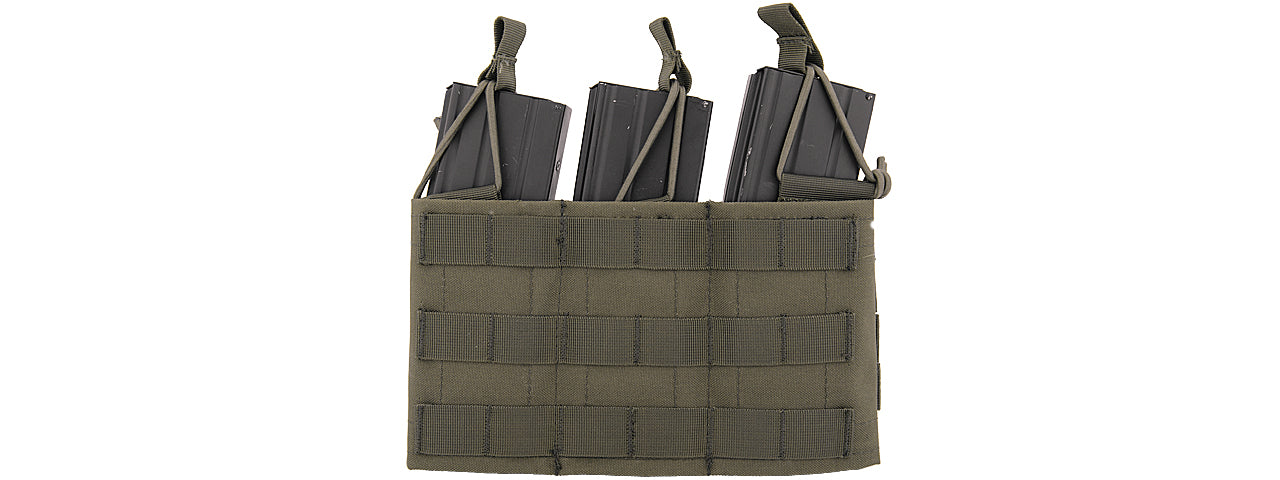 Lancer Tactical Nylon Variable Depth Adjustment Molle Triple Mag Pouch - ssairsoft.com