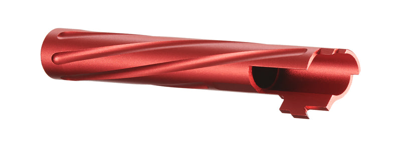 Golden Eagle Custom Spiral Outer Barrel for Hi-Capa 5.1 (Red) - ssairsoft.com