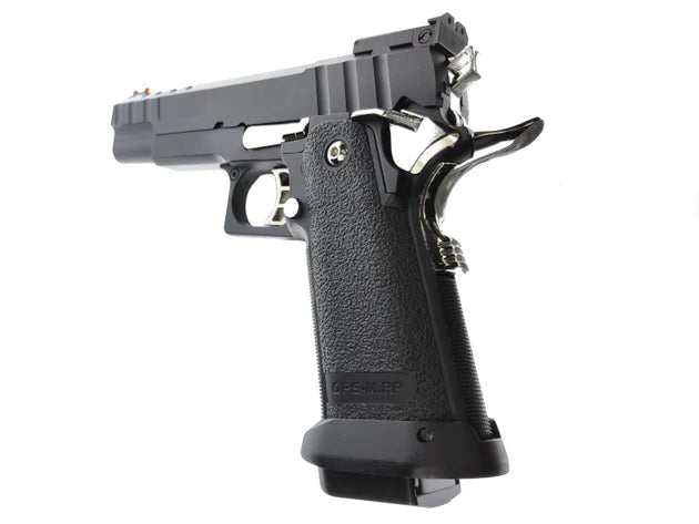 Golden Eagle Hi-Capa Pistol w/ Vented Slide (Black/Silver) - ssairsoft.com