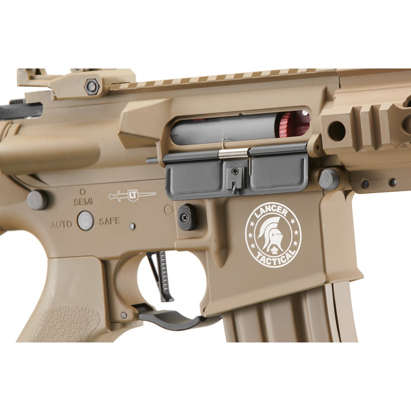 Lancer Tactical Proline 7" M-LOK Battle Hawk Airsoft AEG w/ Stubby Stock (Color: Tan)