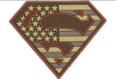 Patch PVC US Flag Superman Shield - ssairsoft.com