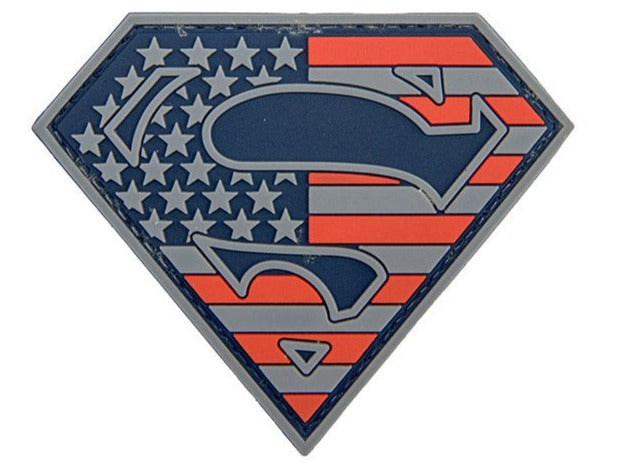 Patch PVC US Flag Superman Shield - ssairsoft.com