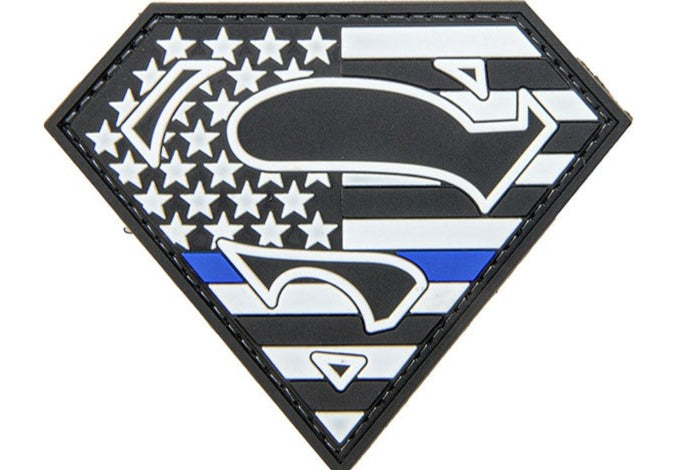 Patch PVC US Flag Superman Shield - ssairsoft.com