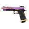 Lancer Tactical Stryk Hi-Capa 5.1 Gas Blowback Airsoft Pistol (Gold & Purple) - ssairsoft.com