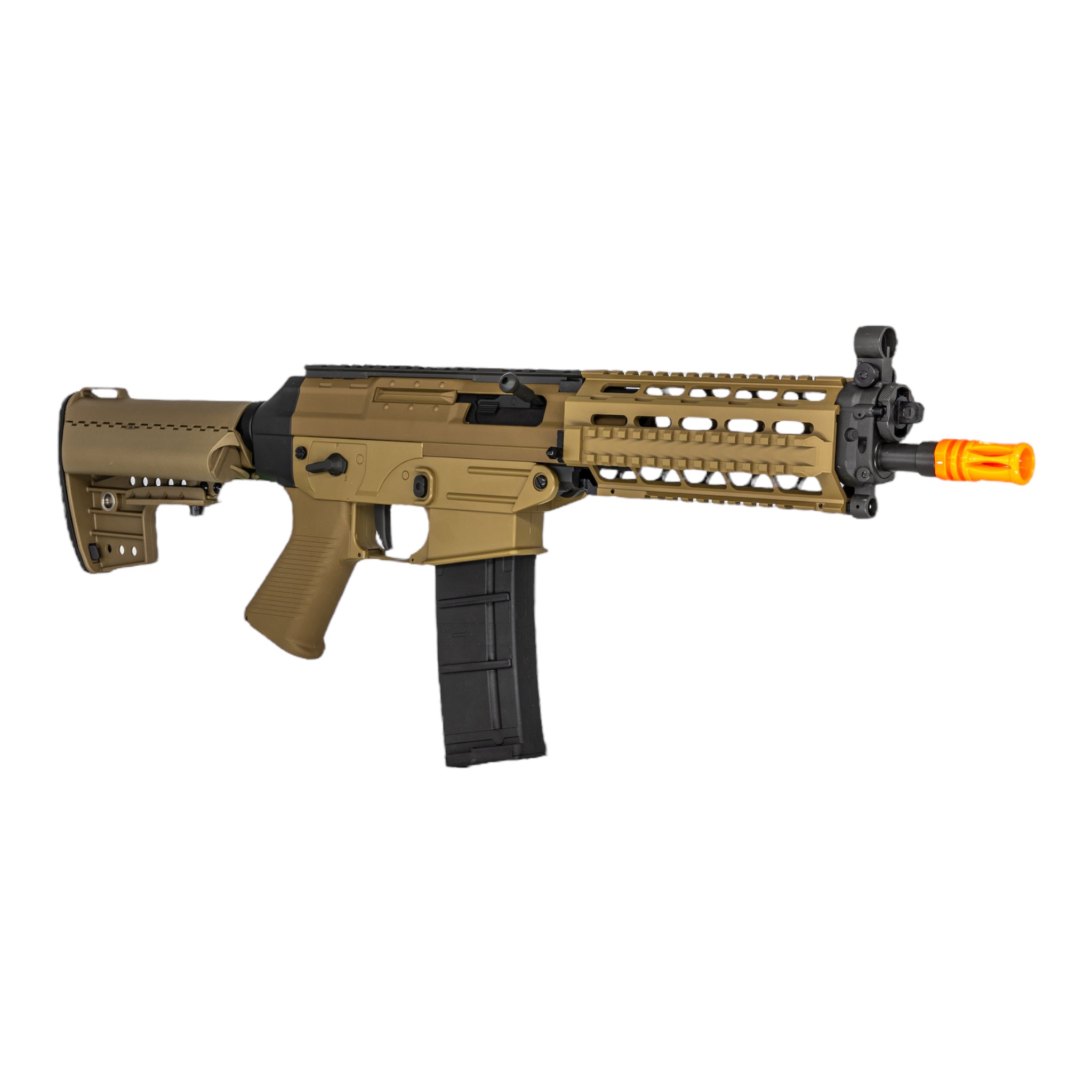 Cybergun/Swiss Arms SBR SG556 RIS Airsoft AEG Rifle (Tan) - ssairsoft.com