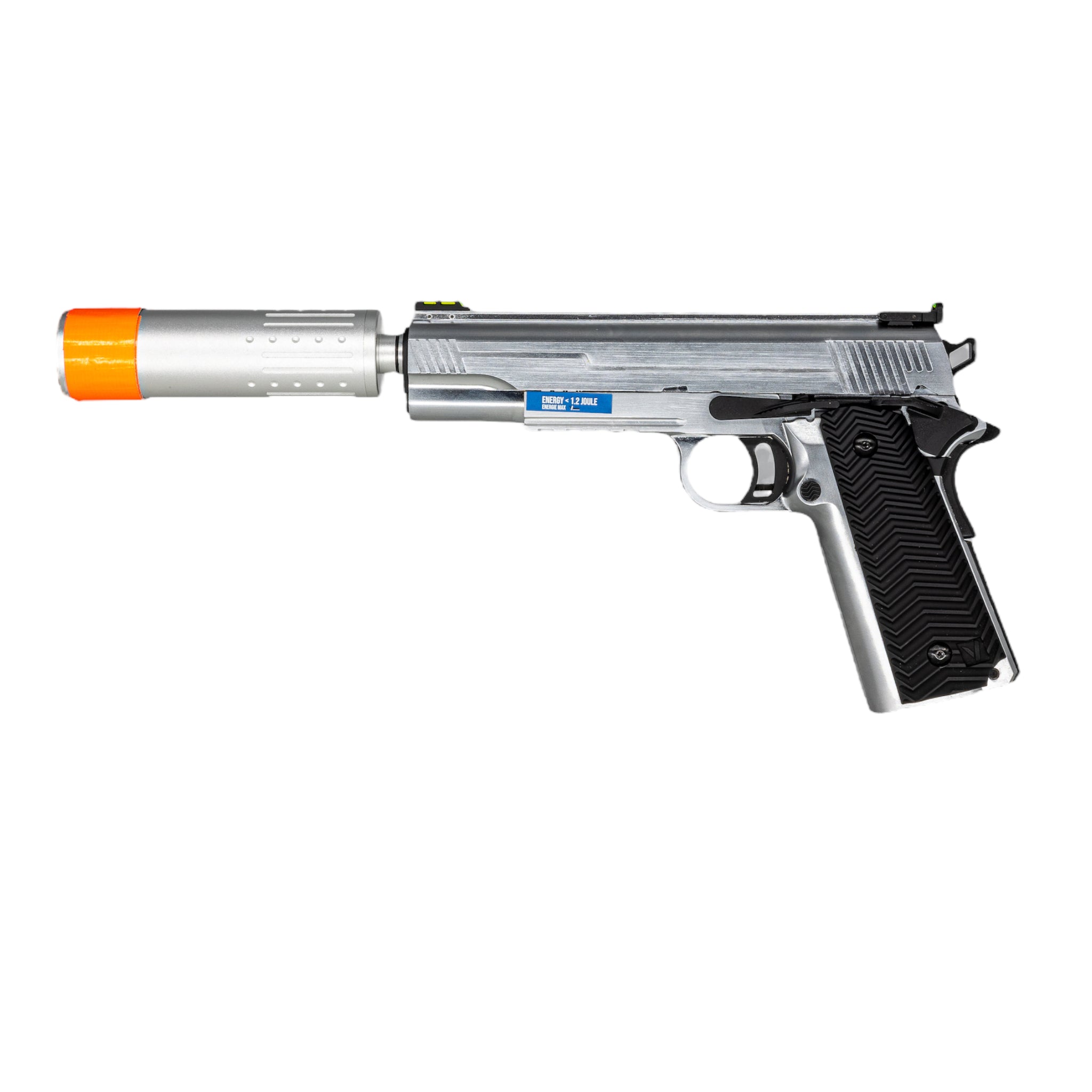 Vorsk VX-14 Gas Blowback Pistol w/ Suppressor Kit (Silver) - ssairsoft.com