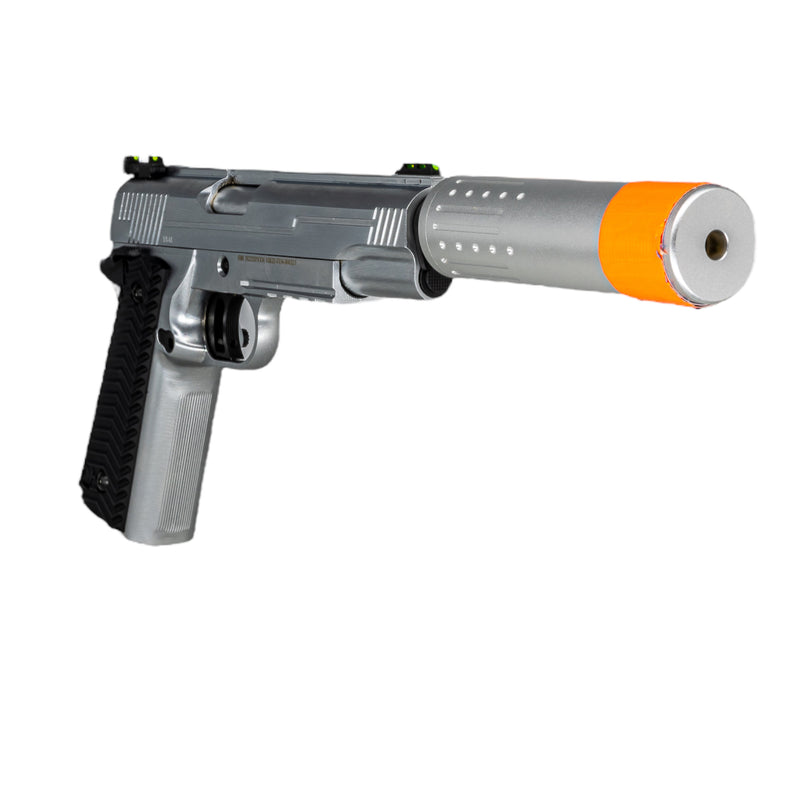 Vorsk VX-14 Gas Blowback Pistol w/ Suppressor Kit (Silver) - ssairsoft.com