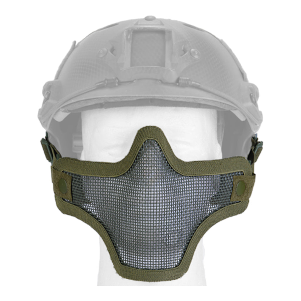 Lancer Tactical Metal Mesh Half Mask w/ Helmet Side Rail Attachment ...