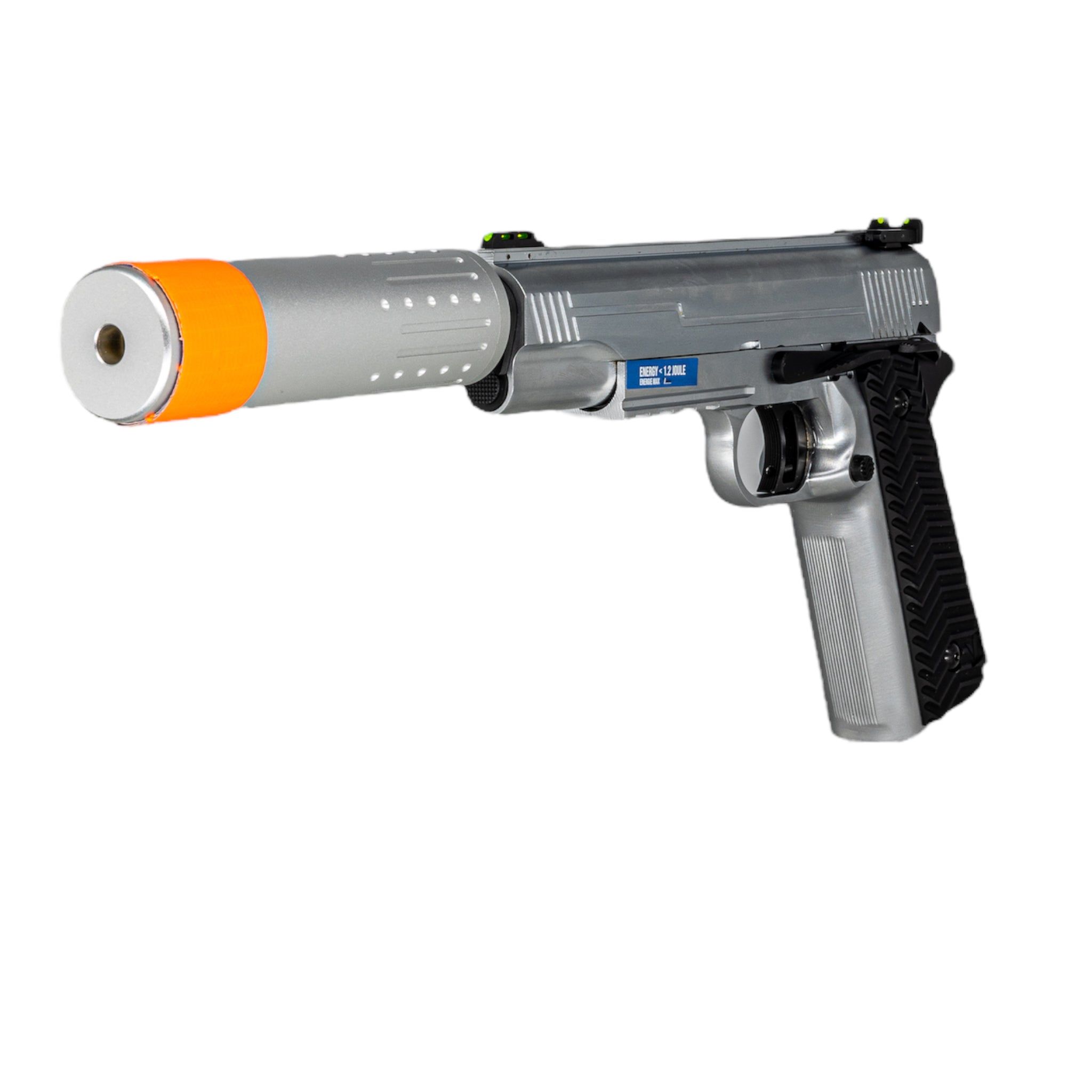Vorsk VX-14 Gas Blowback Pistol w/ Suppressor Kit (Silver) - ssairsoft.com