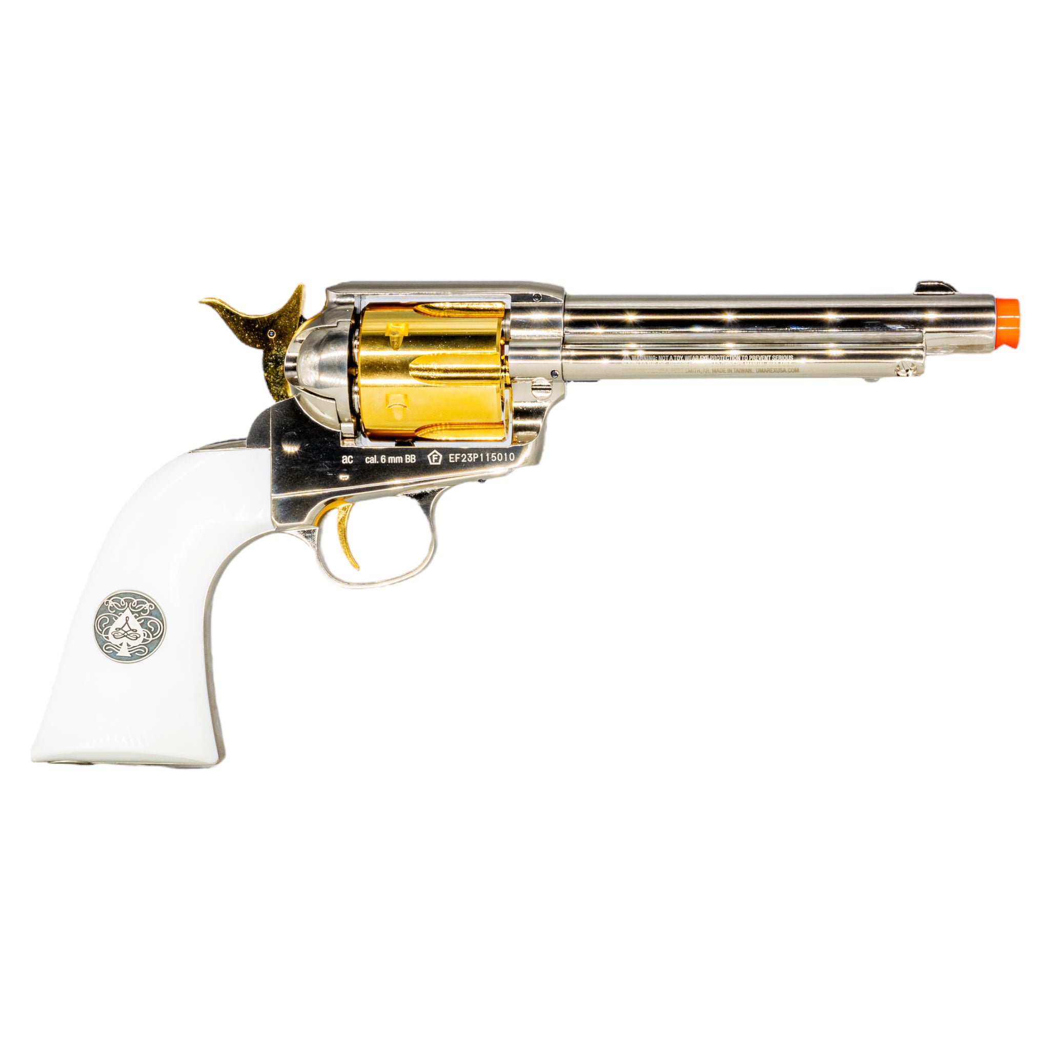 Legends Smokewagon CO2 Airsoft Revolver [Limited Edition] (Nickel/Gold) - ssairsoft.com