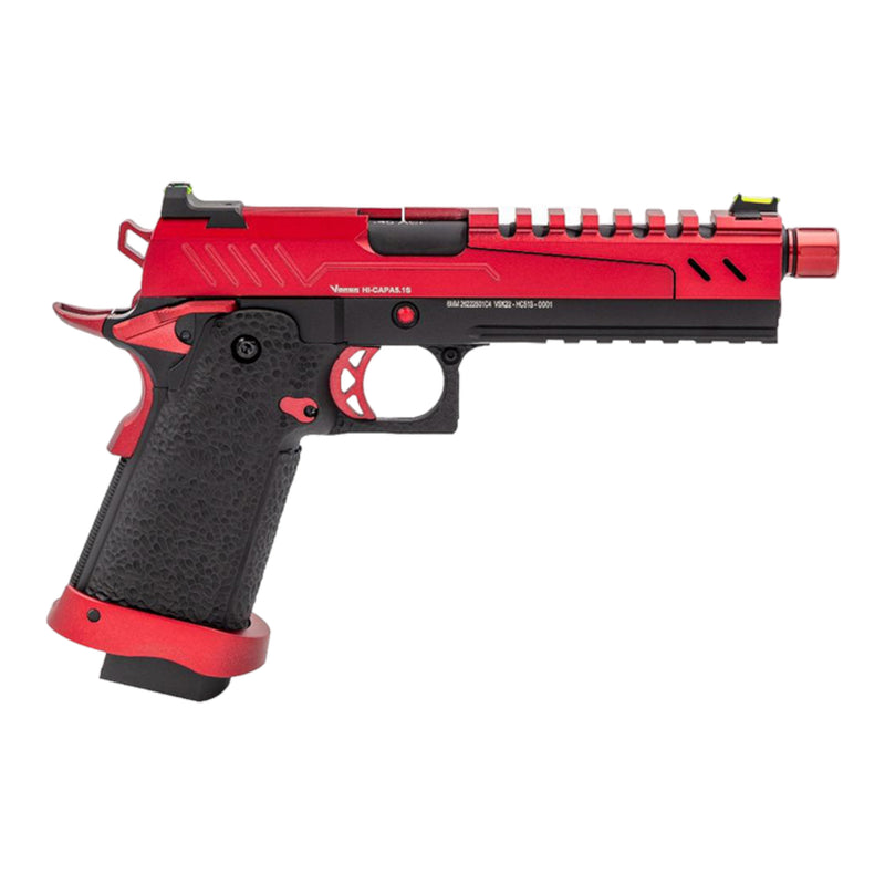 Vorsk Hi-Capa 5.1 Gas Blowback Pistol Split Slide (Red) - ssairsoft.com