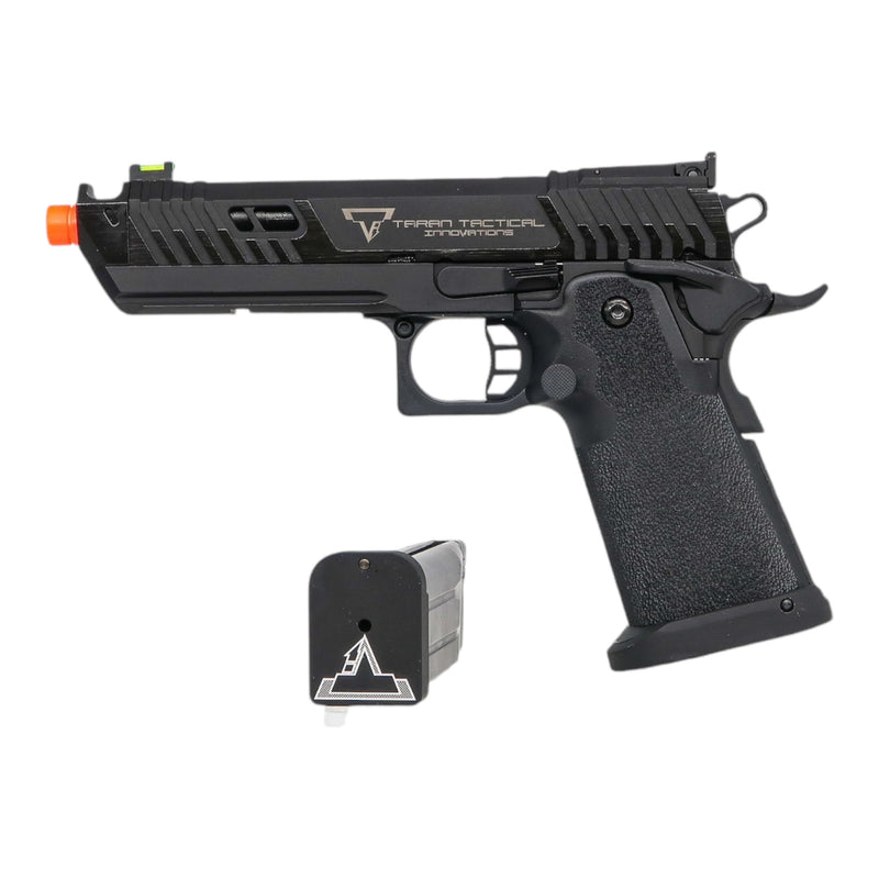 EMG TTI Licensed JW4 2011 Pit Viper Full Auto Select Fire Airsoft Training Pistol (Model: All Black / Green Gas)