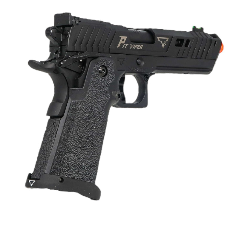 EMG TTI Licensed JW4 2011 Pit Viper Full Auto Select Fire Airsoft Training Pistol (Model: All Black / Green Gas)