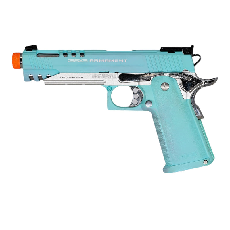 Pre-Owned Macaron Blue 1911 CP Hi-Capa Gas Blowback Airsoft Pistol