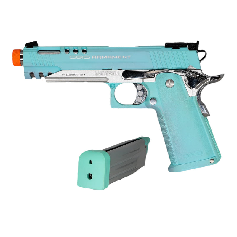 Pre-Owned Macaron Blue 1911 CP Hi-Capa Gas Blowback Airsoft Pistol