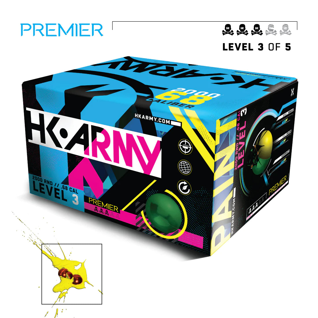 HK Army Premier Paintballs Level 3 (2000rds) - ssairsoft.com