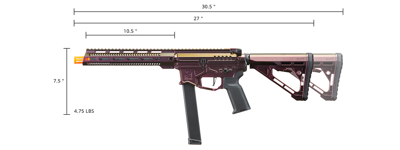 Zion Arms Special Edition PW9 Mod 1 Long Rail Airsoft Rifle (Razorback) - ssairsoft.com