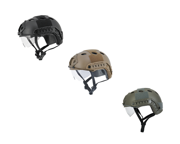 Lancer Tactical PJ Fast Helmet w/ Visor - ssairsoft.com