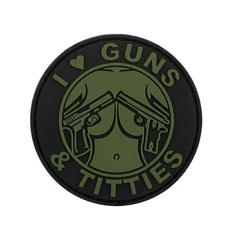 Patch PVC "I Love Guns & Titties" - ssairsoft.com