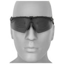 UKARMS Tactical Airsoft Smoke Gray Shooting Glasses - BLACK - ssairsoft.com