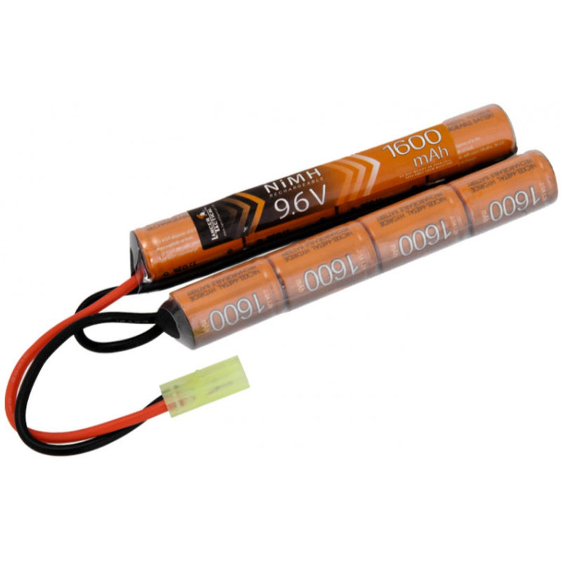 Lancer Tactical Airsoft NiMH 9.6v 1600 mAh Nunchuck Battery - ssairsoft.com