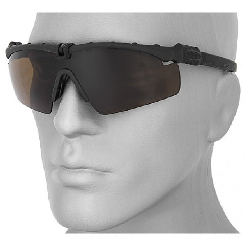 UK Arms  SHOOTING GLASSES -BLACK Frames -LENS: TEA BROWN - ssairsoft.com