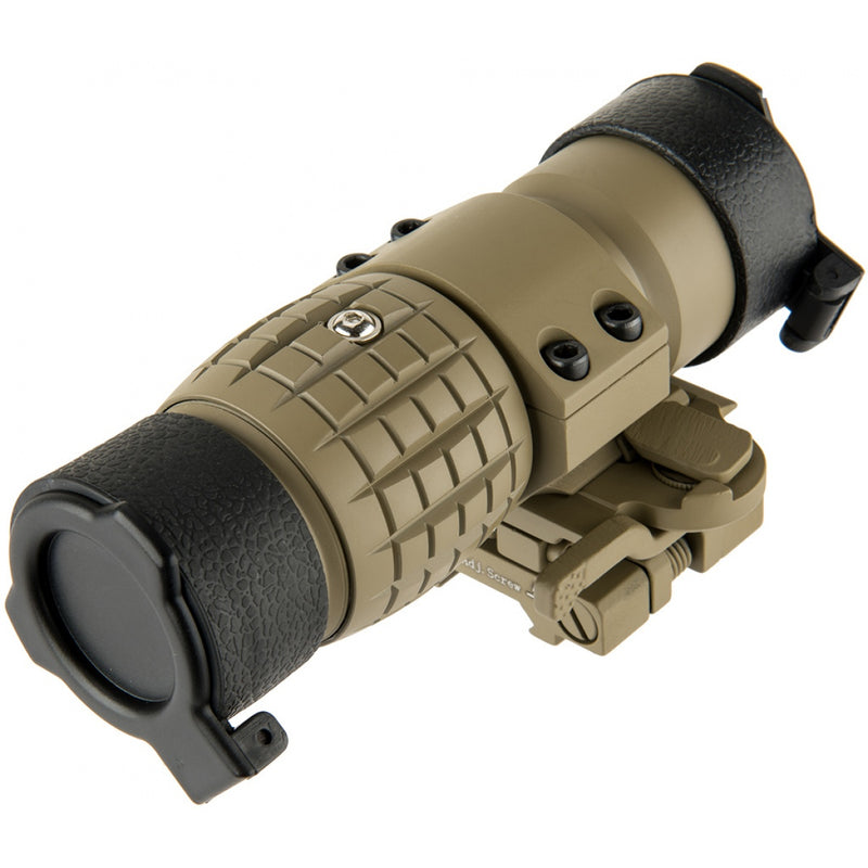 LANCER TACTICAL 1 - 3X ADJUSTABLE MAGNIFIER W/ QD MOUNT (TAN) - ssairsoft.com