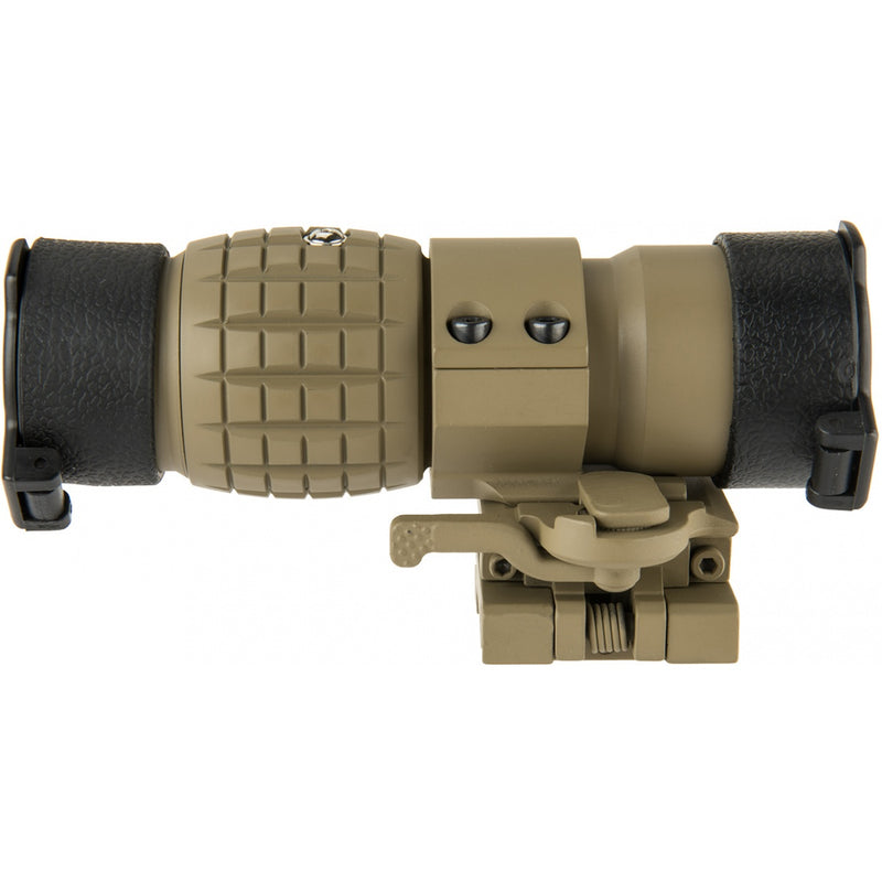 LANCER TACTICAL 1 - 3X ADJUSTABLE MAGNIFIER W/ QD MOUNT (TAN) - ssairsoft.com