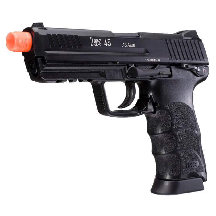 Elite Force Airsoft H&K Full Metal HK45 Airsoft GBB Pistol by KWA - Black - ssairsoft.com