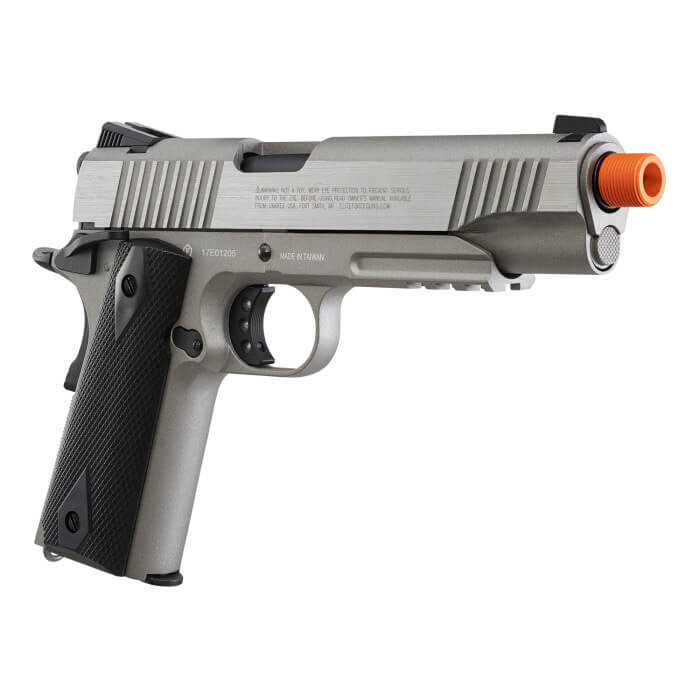 Elite Force 1911 Tactical CO2 Full Metal Gen 3 Airsoft Gas Blowback Pistol (Stainless) - ssairsoft.com