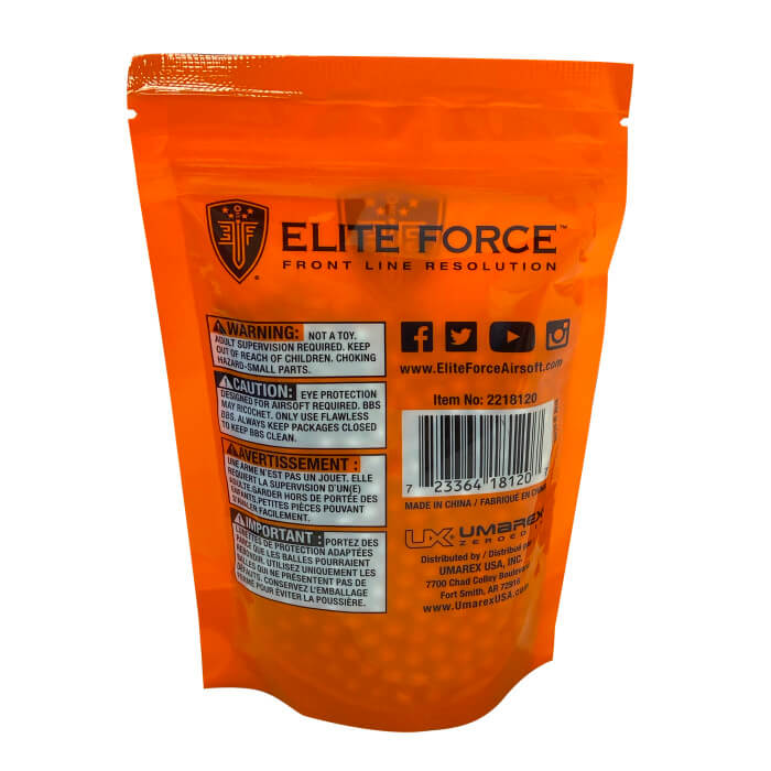 Elite Force Field Grade BB's .20 G 1000CT LT Blue - ssairsoft.com