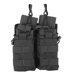 CA-378BN NYLON BUNGEE OPEN TOP DOUBLE MAG POUCH (BLACK) - ssairsoft.com