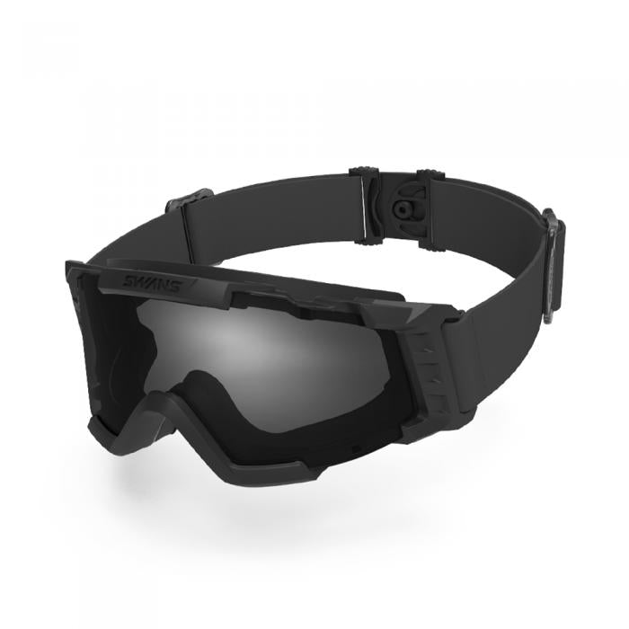 Laylax Swans Tactical Goggles w/ Antifog Black w/ Smoke lens - ssairsoft.com