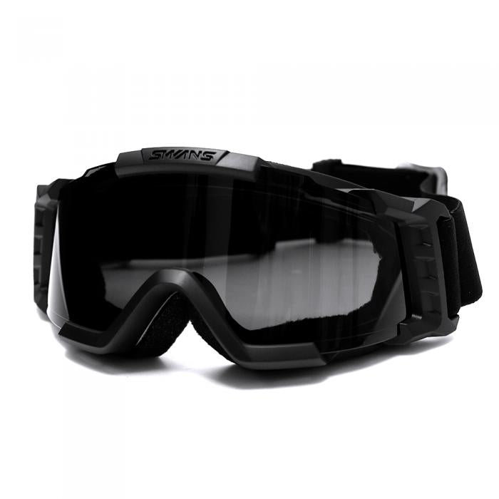 Laylax Swans Tactical Goggles w/ Antifog Black w/ Smoke lens - ssairsoft.com