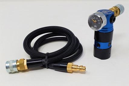 Wolverine Airsoft "Storm" HPA On-Tank Regulator w/ Line (Blue) - ssairsoft.com