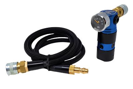 Wolverine Airsoft "Storm" HPA On-Tank Regulator w/ Line (Blue) - ssairsoft.com