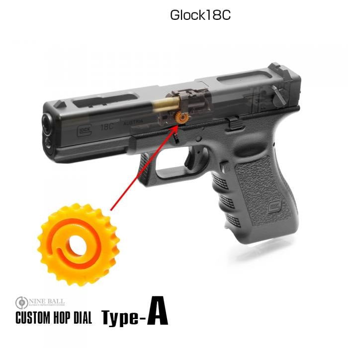 Laylax Nine Ball Custom Hop Dial (Type A) for Tokyo Marui G Series GBB Pistol - ssairsoft.com