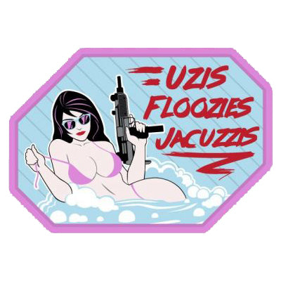 Uzi's, Floozies, and Jacuzzis Patch Full Color - ssairsoft.com