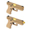 LayLax UMAREX VFC Gold Glock 19X/G45 "2 Way Fixed" Non-Recoiling Outer Barrel